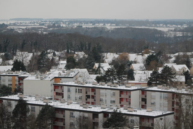 Avenue de Saintonge sous la neige