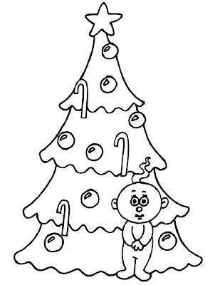 Christmas Tree Coloring Pages for Kids