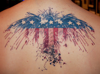 USA Flag Eagle Tattoo