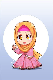 Gambar Kartun Muslimah Comel dan Cantik