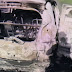 Carro que transportava idosos recém-operados da cidade Barrocas pega fogo na BR-324 
