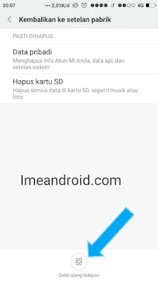 Cara reset xiaomi 