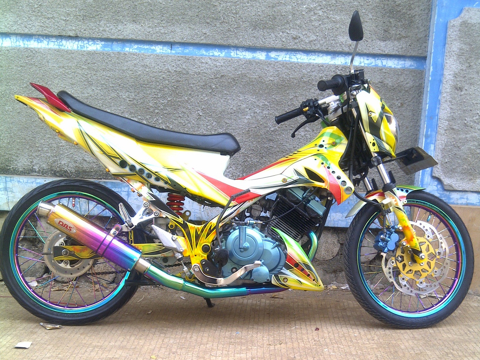 Gambar Modifikasi Motor Suzuki Satria Full Airbrush Ind Modified