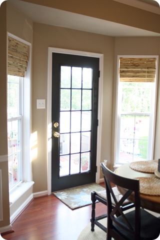black atrium door