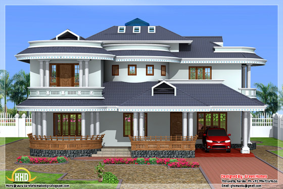 3350 square feet, 4 bedroom Kerala home exterior elevation