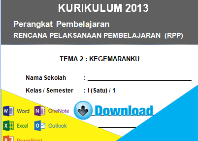 Download RPP Kurikulum 2013 Kelas 1 SD Tema Kegemaranku