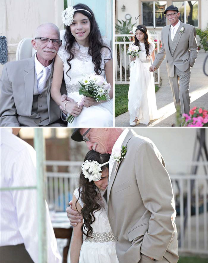 36 People's Heart-Breaking Last Wishes - Dying Dad Walks His 11-Year-Old Daughter Down The 'Aisle' To Give Her A Lasting Memory