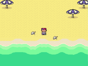 The party arrives in Summers, a location in EarthBound. Bye bye, Sky Runner.