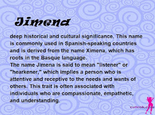 meaning of the name "Jimena"