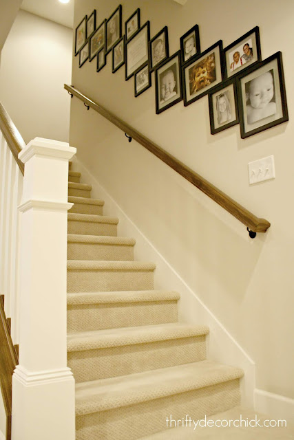 Gallery wall going down staircase