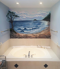 kalaloch beach, kalaloch lodge, ocean mural, pacific ocean mural, oregon coast mural, washington coast mural, pacific northwest mural