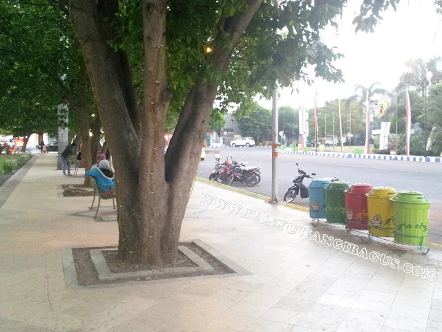 Teman sampah di Taman Sritanjung Banyuwangi.