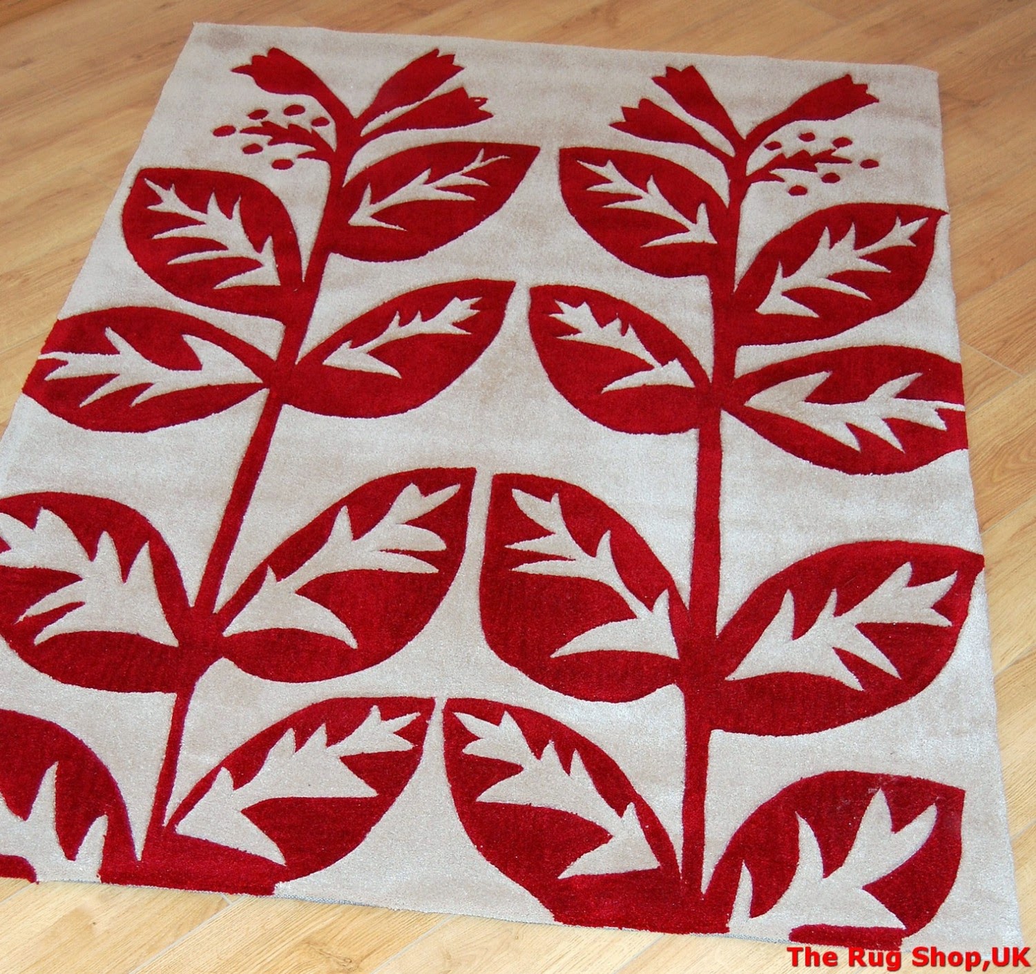Stems Floral Red Rug