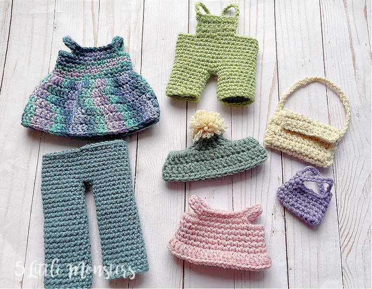 How to Make Crochet Doll Shorts and Pants - Free Crochet Pattern