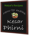 Diwali Special Recipe Kesar Phirni