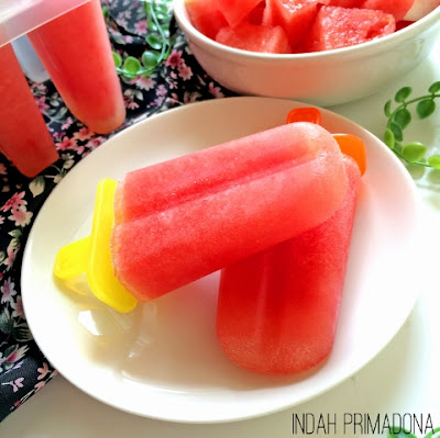 resep popsicle, watermelon popsicle, resep minuman mudah