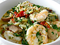 Garlic Orzo Tuscan Shrimp Recipe for Two