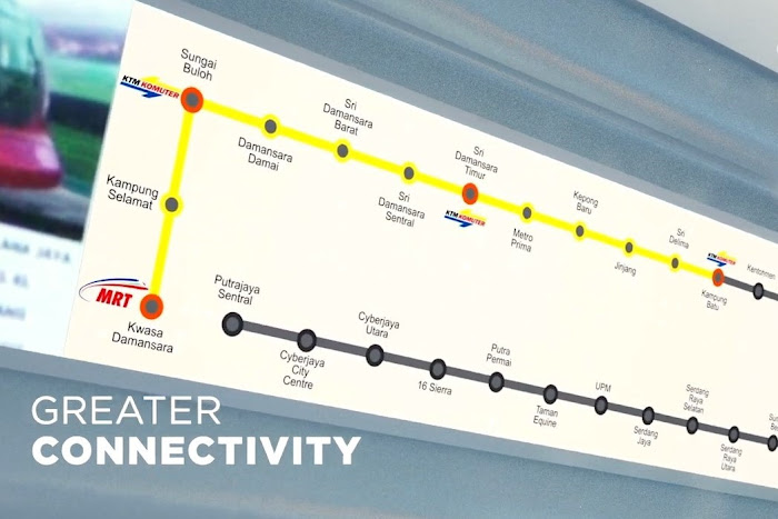 Peta laluan MRT Putrajaya Fasa 1
