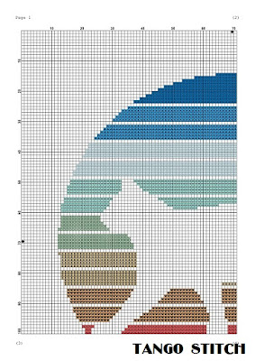 Cat silhouette cute animals cross stitch pattern - Tango Stitch