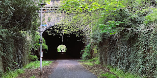 A photo showing the path leading down to the entrance to East Trinity Road Railway Tunnel.  Photograph by Kevin Nosferatu for the Skulferatu Project.