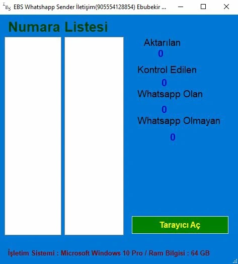 whatsapp numara Kontrol  Programı