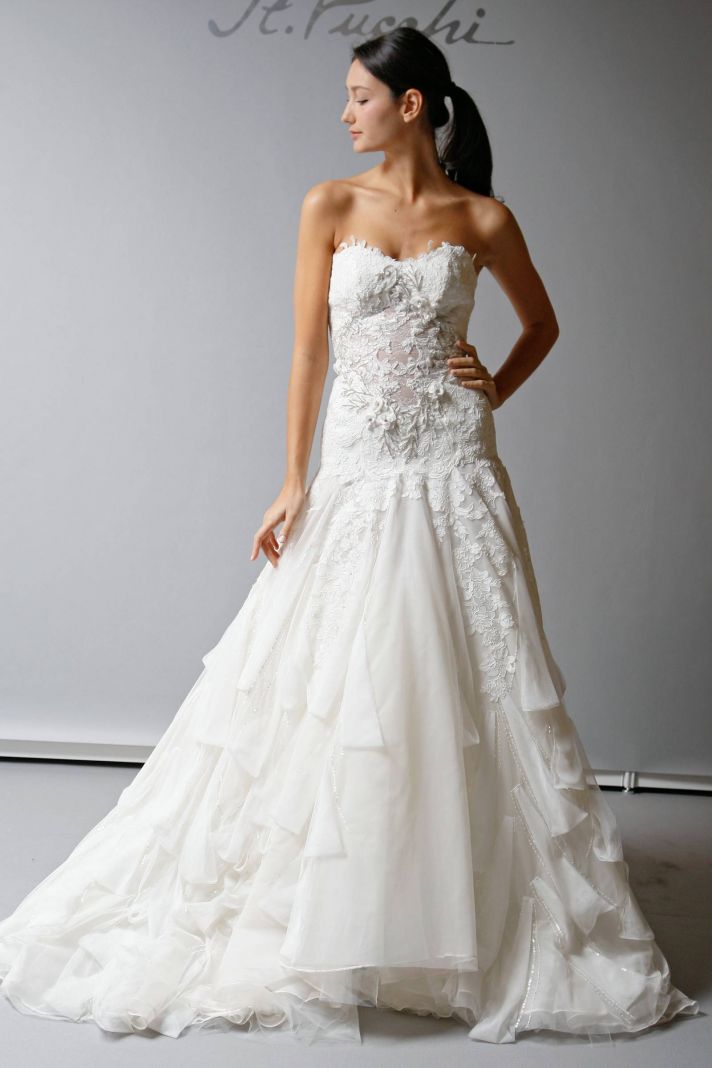 Blu Ivory Wedding  Dress  Shopping drop  waist  style and 