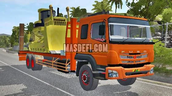 Mod Fuso FJ Selfloader Muatan Bulldozer