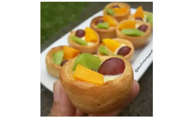cara membuat fruit choux pastry yang simpel dan enak
