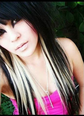 girls long emo hairstyles