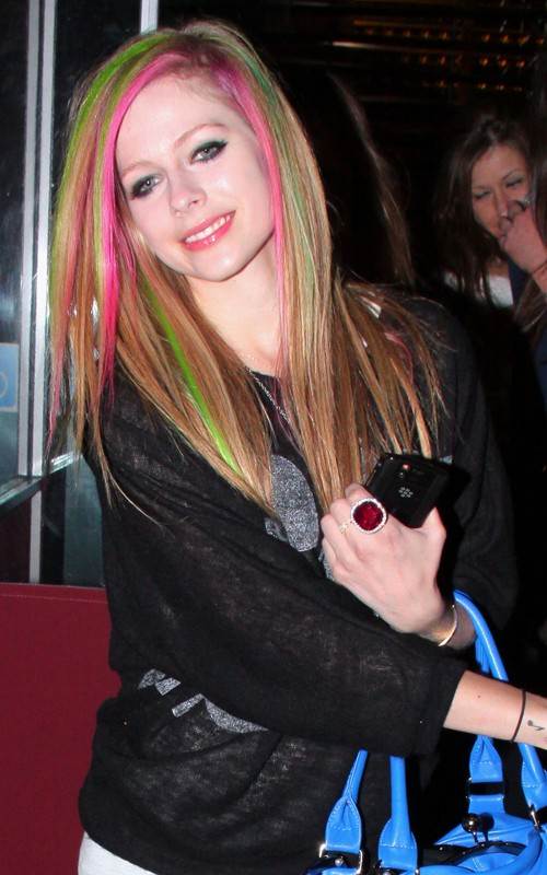 Avril Lavigne Pink Canon. Avril Lavigne#39;s green and pink