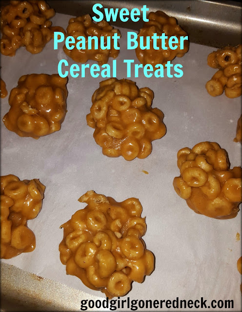 recipe, dessert, snack, cereal, no-bake, treats, holiday candy, holiday dessert, cookie-like, gluten free, nut free, peanut butter, super sweet