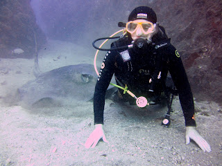 Sting Ray with Diver