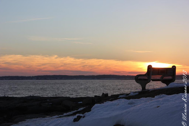 sunset at nubble light