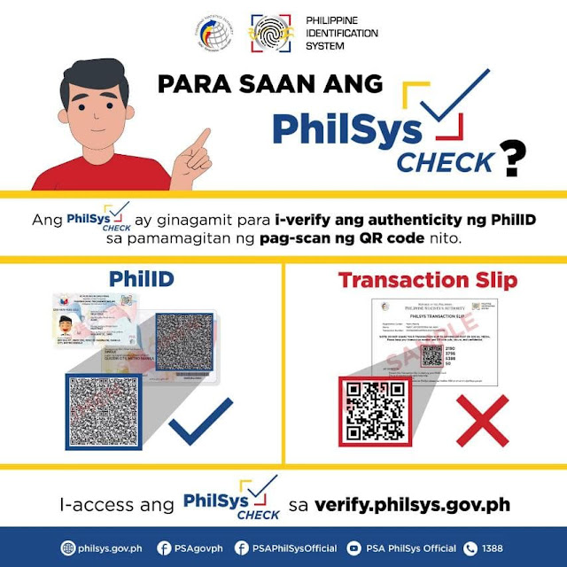 PSA PhilSys Check is for PhilID