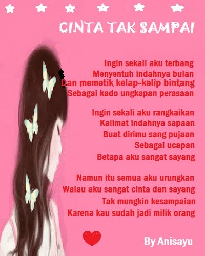 PUISI CINTA BY ANISAYU Cinta Tak Sampai