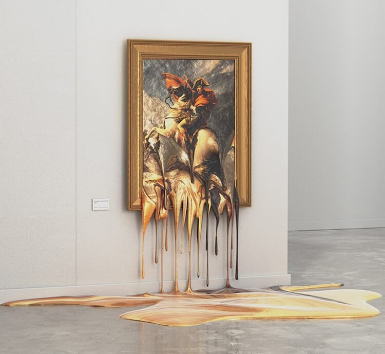Artist Creates Incredibly Realistic, 'Melting' Paintings In His Series 'Hot Exhibition'