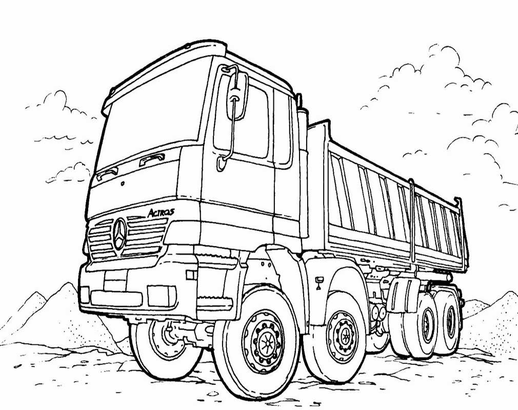 Sketsa Gambar Mobil Truk Gambar Mo