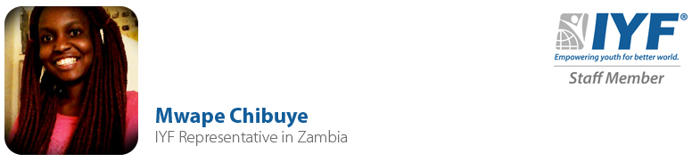 Mwape Chibuye, IYF Representative in Zambia 