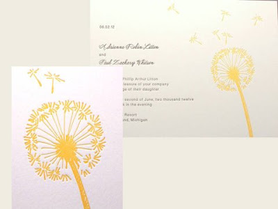 Stylish Motifs Grace Letterpress Wedding Invitations