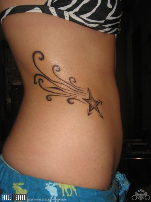 Star Tattoo Design For Girls Shooting stars tattoos have become very popular