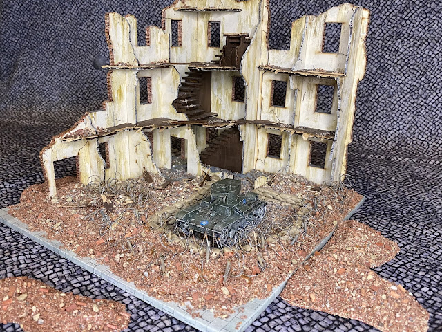 28mm 4Ground Chinese Building Ruins for Bolt Action