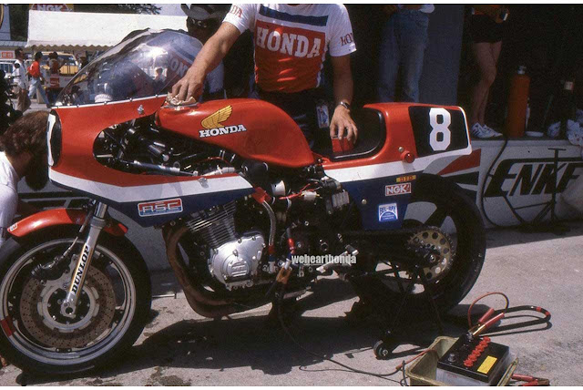 Freddy Spencer With His Honda RS1000