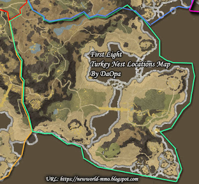 First Light turkey nest locations map