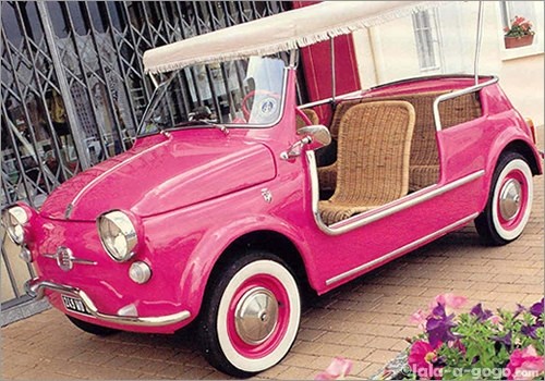  you'll be the belle of the beach in these pink wheels Retro is so chic