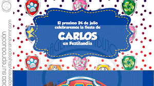 Invitaciones de patrulla canina para imprimir