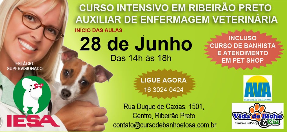  curso auxiliar veterinário Ribeirão Preto / SP