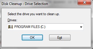 Disk Cleanup Drive Selection