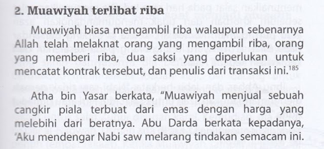 Syiah Menuduh Muawiyah Gemar Mengambil Riba