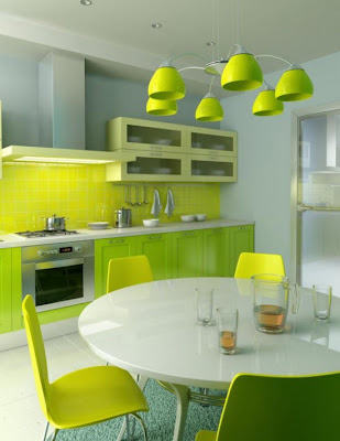 Desain Dapur Cantik Minimalis Nuansa Hijau