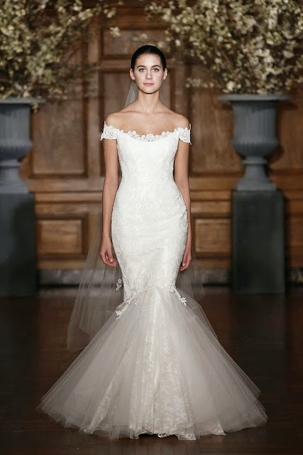 off-the-shoulder wedding dress